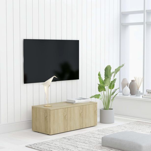 Tv-taso sonoma-tammi 80x34x30 cm lastulevy_1