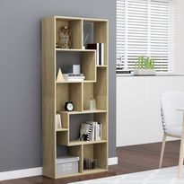 Kirjahylly sonoma-tammi 67x24x161 cm lastulevy