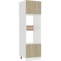 Mikroaaltouunin kaappi sonoma-tammi 60x57x207 cm lastulevy