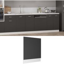 Astianpesukoneen paneeli harmaa 59,5x3x67 cm lastulevy