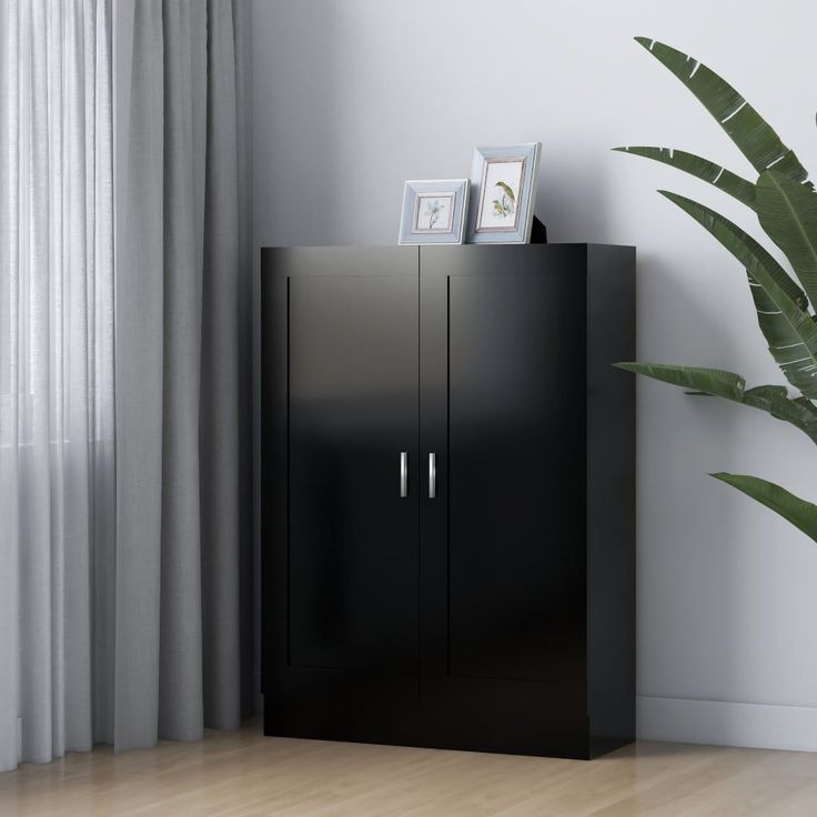 Kirjahylly musta 82,5x30,5x115 cm lastulevy_1