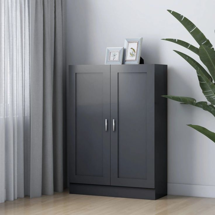 Kirjahylly harmaa 82,5x30,5x115 cm lastulevy_1