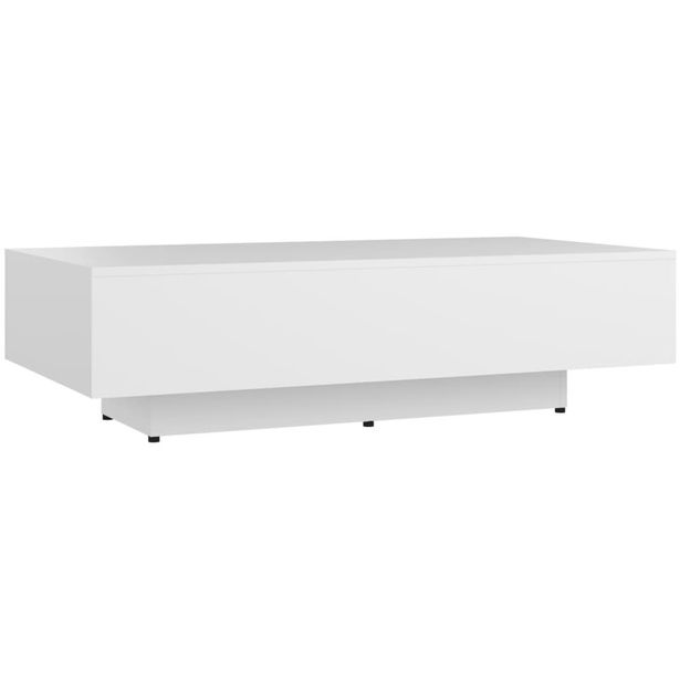 Sohvapöytä, valkoinen, 115x60x31 cm, lastulevy
