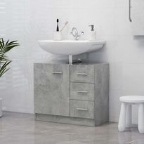 Allaskaappi betoninharmaa 63x30x54 cm lastulevy