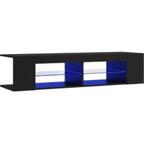 TV-taso LED-valoilla, musta, 135x39x30 cm