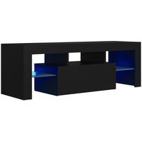 TV-taso LED-valoilla, musta, 120x35x40 cm