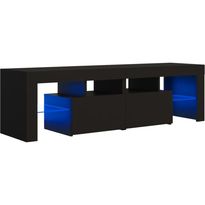 TV-taso LED-valoilla, musta, 140x35x40 cm