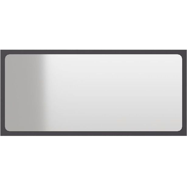 Kylpyhuonepeili, harmaa, 80x1,5x37 cm, lastulevy