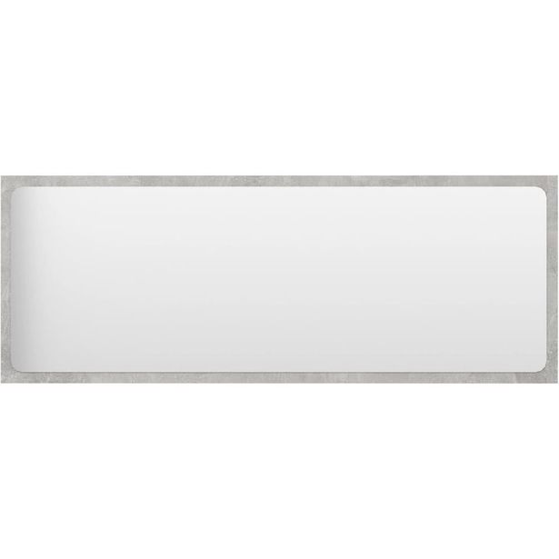 Kylpyhuonepeili, betoninharmaa, 100x1,5x37 cm, lastulevy