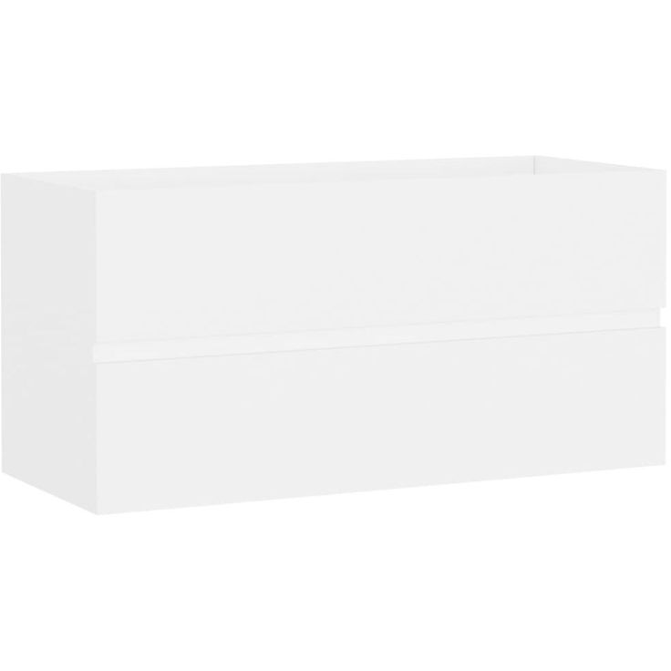 Allaskaappi, valkoinen, 90x38,5x45 cm, lastulevy