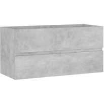 Allaskaappi, betoninharmaa, 90x38,5x45 cm, lastulevy