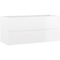 Allaskaappi, korkeakiilto valkoinen, 100x38,5x45 cm, lastulevy