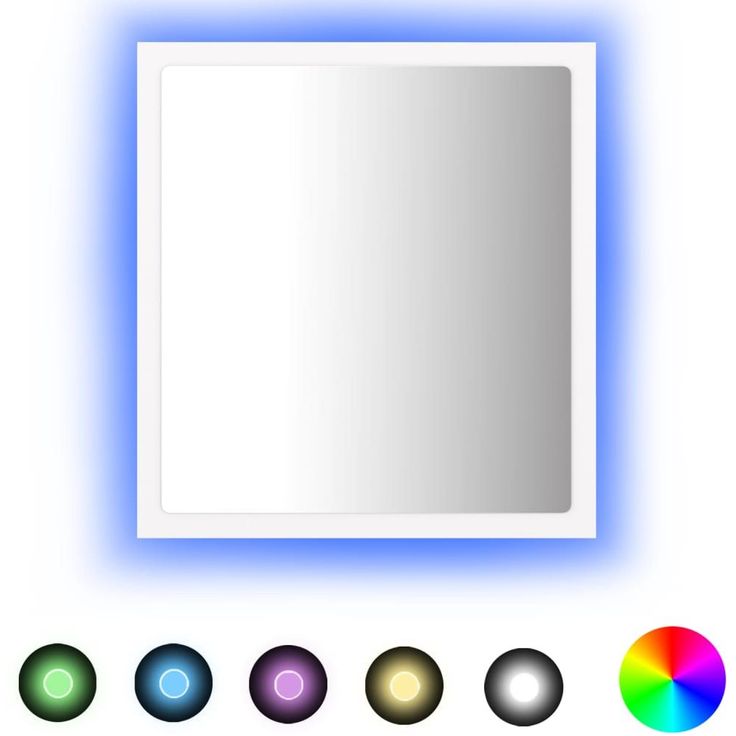 LED-kylpyhuonepeili, valkoinen 40x8,5x37 cm, lastulevy
