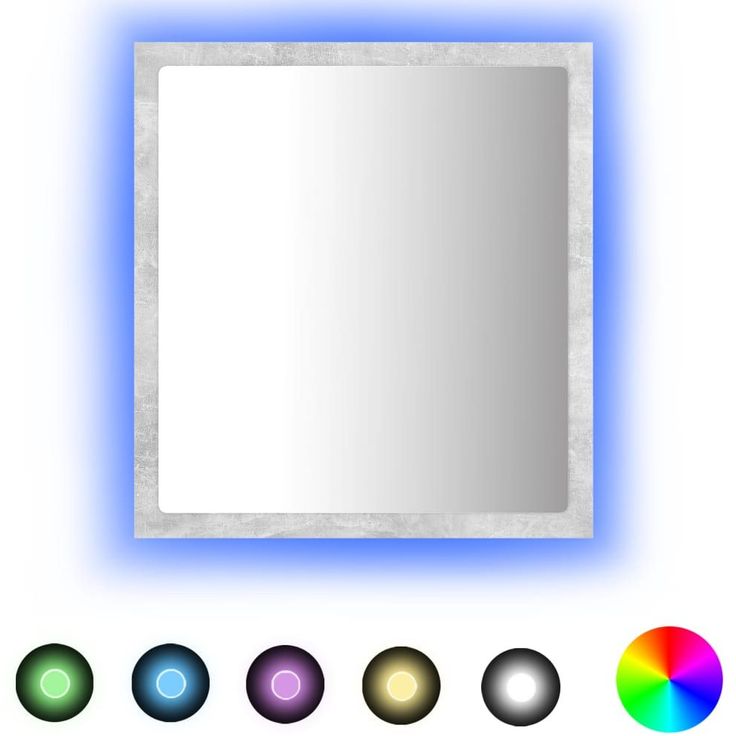 LED-kylpyhuonepeili, betoninharmaa 40x8,5x37 cm, lastulevy