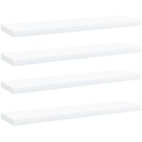 Hyllylevyt 4 kpl valkoinen 40x10x1,5 cm lastulevy