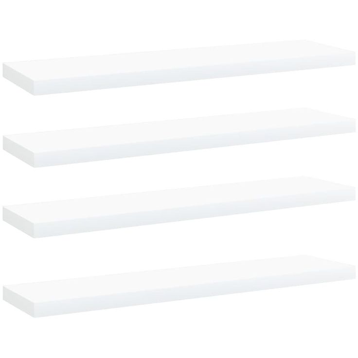 Kirjahyllytasot 4 kpl valkoinen 40x10x1,5 cm lastulevy_1