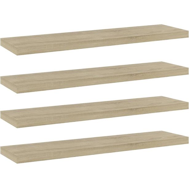 Kirjahyllytasot 4 kpl sonoma-tammi 40x10x1,5 cm lastulevy_1