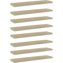 Hyllylevyt 8 kpl sonoma tammi 40x10x1,5 cm lastulevy