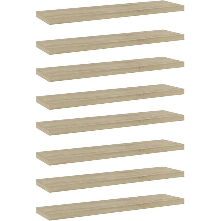 Kirjahyllytasot 8 kpl sonoma tammi 40x10x1,5 cm lastulevy_1