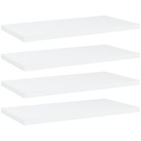 Hyllylevyt 4 kpl valkoinen 40x20x1,5 cm lastulevy
