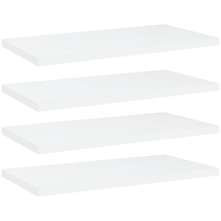 Kirjahyllytasot 4 kpl valkoinen 40x20x1,5 cm lastulevy_1