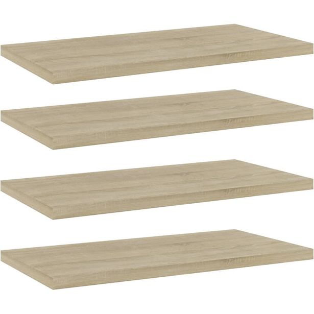 Kirjahyllytasot 4 kpl sonoma tammi 40x20x1,5 cm lastulevy_1
