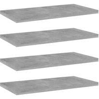 Hyllylevyt 4 kpl betoninharmaa 40x20x1,5 cm lastulevy
