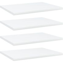 Hyllylevyt 4 kpl valkoinen 40x30x1,5 cm lastulevy