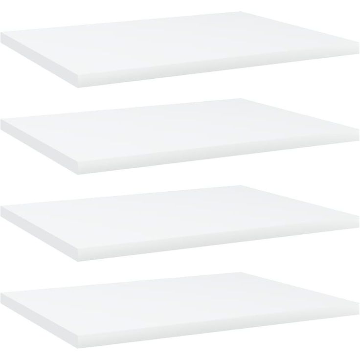 Kirjahyllytasot 4 kpl valkoinen 40x30x1,5 cm lastulevy_1