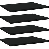 Hyllylevyt 4 kpl musta 40x30x1,5 cm lastulevy