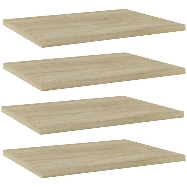 Kirjahyllytasot 4 kpl sonoma tammi 40x30x1,5 cm lastulevy_1