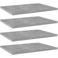 Hyllylevyt 4 kpl betoninharmaa 40x30x1,5 cm lastulevy