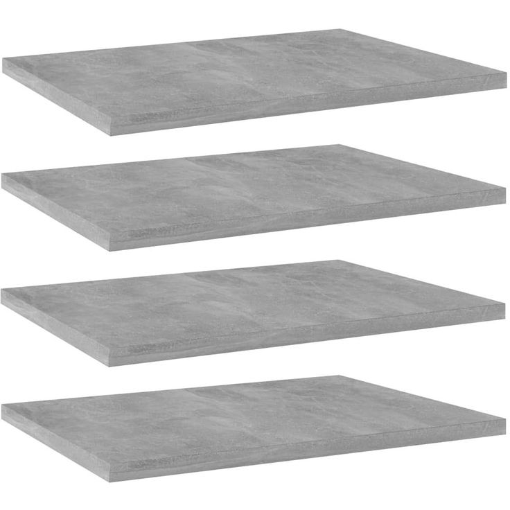 Kirjahyllytasot 4 kpl betoninharmaa 40x30x1,5 cm lastulevy_1