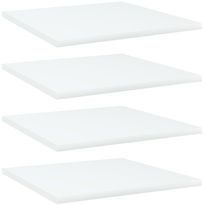 Hyllylevyt 4 kpl valkoinen 40x40x1,5 cm lastulevy