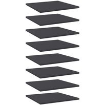 Hyllylevyt 8 kpl harmaa 40x40x1,5 cm lastulevy