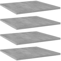 Hyllylevyt 4 kpl betoninharmaa 40x40x1,5 cm lastulevy