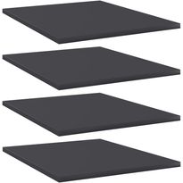 Hyllylevyt 4 kpl harmaa 40x50x1,5 cm lastulevy
