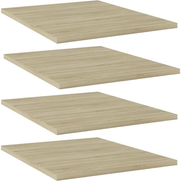 Kirjahyllytasot 4 kpl sonoma tammi 40x50x1,5 cm lastulevy_1