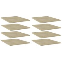 Hyllylevyt 8 kpl sonoma tammi 40x50x1,5 cm lastulevy