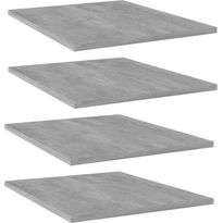 Hyllylevyt 4 kpl betoninharmaa 40x50x1,5 cm lastulevy