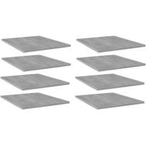 Hyllylevyt 8 kpl betoninharmaa 40x50x1,5 cm lastulevy