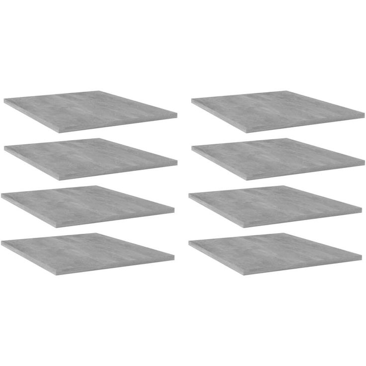 Kirjahyllytasot 8 kpl betoninharmaa 40x50x1,5 cm lastulevy_1
