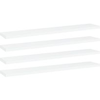 Hyllylevyt 4 kpl valkoinen 60x10x1,5 cm lastulevy
