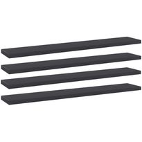 Hyllylevyt 4 kpl harmaa 60x10x1,5 cm lastulevy