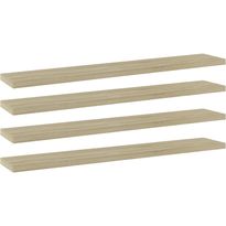 Hyllylevyt 4 kpl sonoma-tammi 60x10x1,5 cm lastulevy