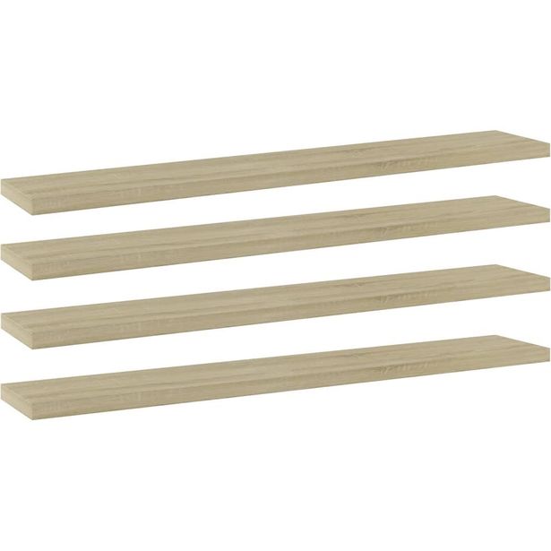 Kirjahyllytasot 4 kpl sonoma-tammi 60x10x1,5 cm lastulevy_1