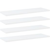 Hyllylevyt 4 kpl valkoinen 60x20x1,5 cm lastulevy