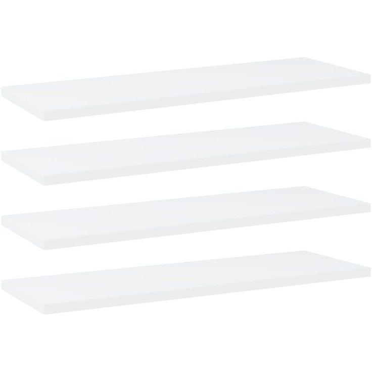 Kirjahyllytasot 4 kpl valkoinen 60x20x1,5 cm lastulevy_1