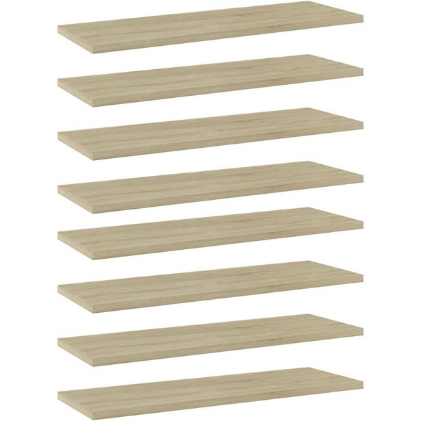 Kirjahyllytasot 8 kpl sonoma tammi 60x20x1,5 cm lastulevy_1