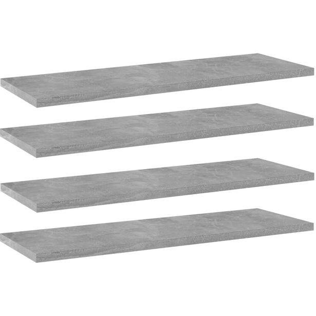 Kirjahyllytasot 4 kpl betoninharmaa 60x20x1,5 cm lastulevy_1